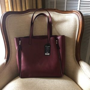 K Carroll tote bag. Red/Burgundy.